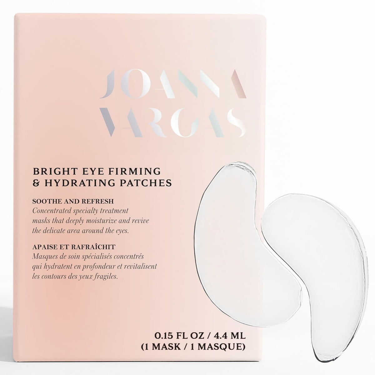 Joanna Vargas Eye Gel Mask – Hydrating Under Eye Patches with Hyaluronic Acid & Chamomile – Depuffing Eye Mask for Dark Circles, Puffiness & Fine Lines – Gel Eye Pads for Women – 1 Pair