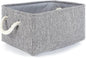 TheWarmHome Storage Bins Basket - Storage Baskets for Organizing Shelves,Home Closet Organizer for Book Shelf Organization,Fabric Storage Cubes,Medium Decorative Grey Basket Gift