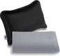 Elvasa Travel Blanket and Pillow Set – Compact Lightweight Throw for Train, Car – Small, Portable Fleece – Long Flight Must Haves – Airplane Comfort Kit – Multi-Use Quillow for Travel (Black)