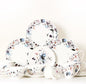 KOKEN Blue Dragonfly Ceramic Dinnerware Set - 4 Piece Plates and Bowls, Microwave Safe