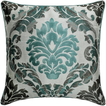 The HomeCentric King/Queen/Twin Blue Decorative Full 68"x18" Bed Runner with 2 Pillow Cover, Damask Bed Scarf on Jacquard Fabric - Royal Elegance