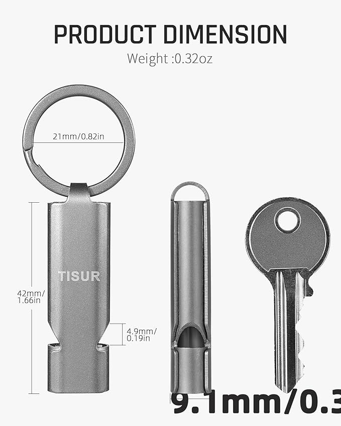 TISUR Loud Emergency Whistles,130db+ Lifeguard Safety Whistle Keychain for Surviva Camping Hiking dog whistle