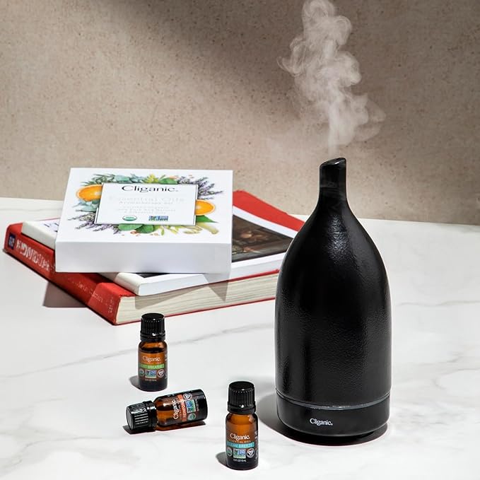 Cliganic Organic Pure Lemon Essential Oil 0.51 Fl Oz – 100% Natural Aromatherapy for Diffuser, Massage, Cleaning & Relaxation – Fresh Citrus Scent, Energizing & Uplifting Oil