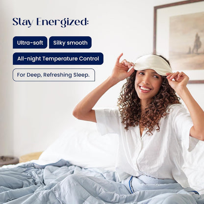 Dream Valley® Outlast® Deepsleep Cooling Comforter, Twin Size, NASA-Grade Space Technology Cooling Blanket for Hot Sleepers Night Sweats, Q-Max > 0.45 Aerocool™ Breathable, Cool Grey, 68"x90"