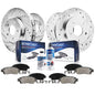 Detroit Axle - Brake Kit for 2003-2007 Subaru Impreza 2005-2006 Saab 9-2X Replacement 10.91    inch Front & 10.47 inch Rear Dril