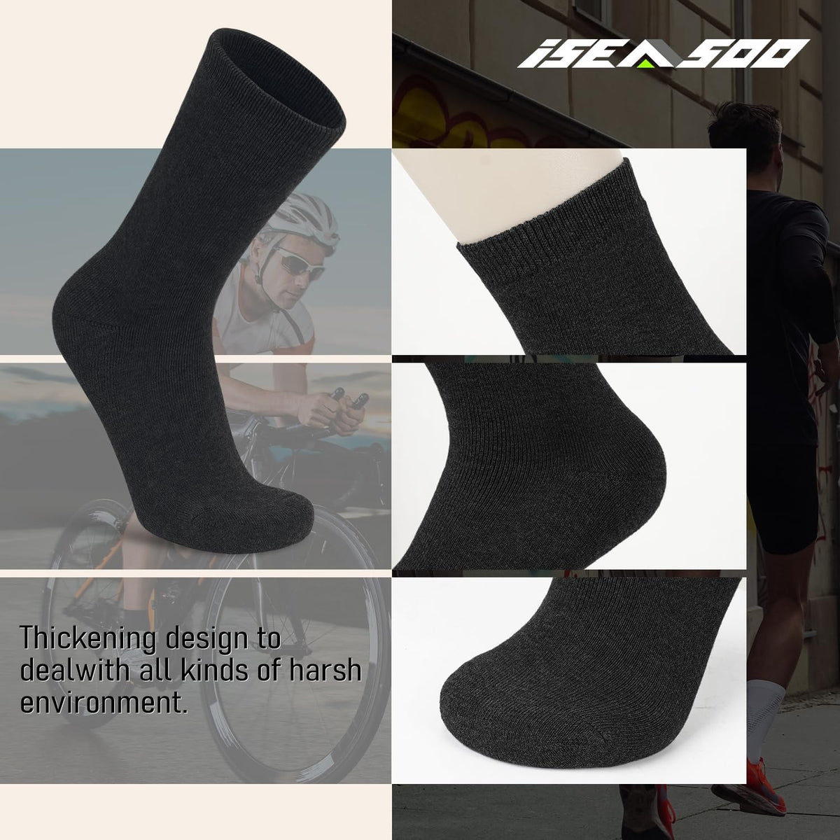 Iseasoo Copper Compression Socks for Men & Women – Plantar Fasciitis Relief, Ankle Support & Circulation – Running & Recovery