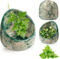 Pottery Herb Stripper Bowl, Handmade Ceramic Herb Peeling Bowl, for Separating Leaves and Stems (Green)