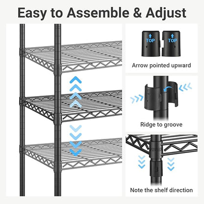 VIPEK R3C Portable Closet with Cover - Heavy Duty Freestanding Clothes Rack with Wheels & Hanging Rod & Side Hooks, 36.6" Lx17.3 Wx72.4 H, White Rack with Grey Upgraded Polyester Cover