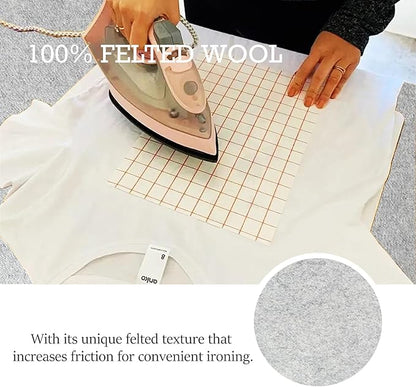 Wool Pressing Mat for Quilting, 24" X 36" Portable Wool Ironing Mat 100% Felted Wool Iron Board for Quilters, Great for Quilting & Sewing Projects