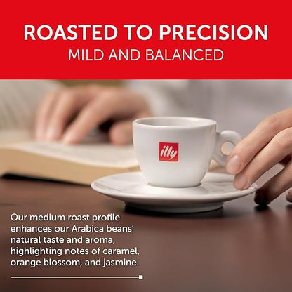 illy Aluminum Espresso Pods - Compatible with Nespresso Machines - Classico Lungo Roast Coffee - Mild & Balanced - Notes Of Caramel, Orange Blossom & Jasmine - 10 Count (Pack of 20)