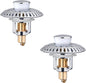 Bathroom Sink Stopper for 1.06"-1.65" Drain Holes, 2 in 1 Bath Sink Drain Strainer Stopper, Pop Up Drain Cover Plug with Hair Catcher, Stainless Steel (Chrome Silver-2p)