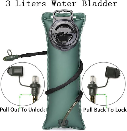 ATBP Insulated Water Hydration Pack Bag with 3L TPU Bladder Tactical Molle Hydration Backpack for Hiking Cycling Running