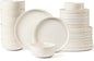 Dinnerware Sets, 24 Pieces Stoneware Plates and Bowls Set, Reactive Glaze Ceramic Dishes Set Scratch Resistant, Kitchen Dinner Set Dishwasher & Microwave Safe, Service for 8