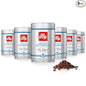 Illy Whole Bean Coffee, Decaffeinated - Medium Roast - Mild & Balanced - 100% Arabica - Whole Beans - Pressurized Packaging Sealed for Freshness - 8.8oz can (Pack of 6)