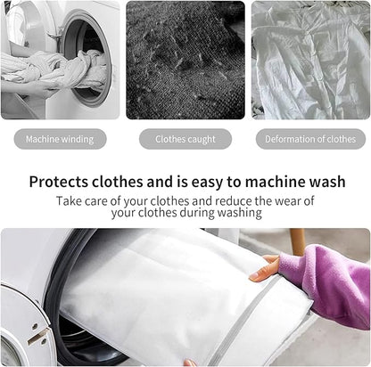 3 Pack Mesh Laundry Bags Medium by MDSXO- Fine Durable Lingerie Delicates Bag for Washing Machine for Socks, Bra, Mask,Underwear 12 * 16 inch [3 Pack]