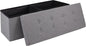 GLAXYFUR 43 Inches Folding Storage Ottoman Bench, Storage Chest, Footrest for Entryway, Living Room, Holds up to 660 lb, Light Grey