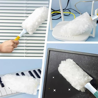 Car Interior Duster - Ultimate Cleaning Tool for Cars, House, and Office - Compact Mini Design for Effortless Dust Removal Double-Sided Design 2handle +10 Duster Refills.