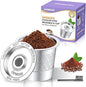 CAPMESSO Reusable K Cups for Keurig 1.0: Stainless Steel Reusable Coffee Pods - Dual-Mesh Refillable Coffee Filter for Richer Coffee NO Grit - for Keurig Coffee Maker K-Express K-Elite K-Mini (1 Pack)