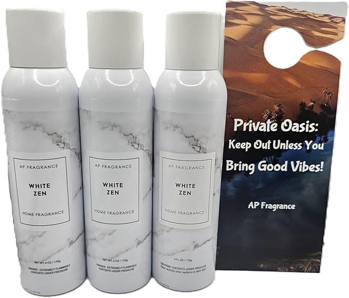 AP Fragrance Belfair Oaks Room Fragrance Air Freshener Spray - Concentrated Odor Neutralizer, White Zen - 3 Pack