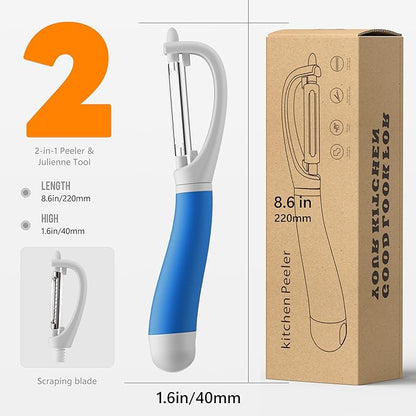 Li&Zhao Vegetable Peelers - Potato Peelers Fruit Peeler Veggie Peeler Carrot Peeler Apple Peeler Garlic Peeler kitchen tools Corn Peeler(2 Blades)