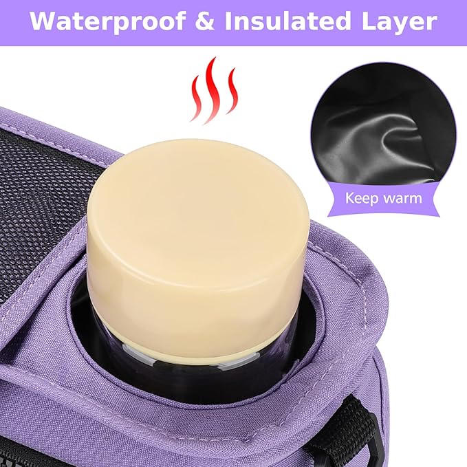 Accmor Universal Stroller Organizer with Insulated Cup Holder Detachable Phone Bag and Shoulder Strap,Stroller Bag Caddy Organizer Fits for Uppababy, Baby Jogger, Britax Strollers