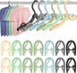36 Pcs Travel Hangers Portable Foldable Travel Hanger Organizer, Plastic Cruise Ship Essentials Clothes Folding Hangers for Camping Flying RV Europe Vacation Essentials Suitcase, Vivid Black