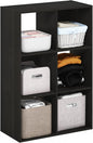 Furinno PELLI Closet Organizers and Storage, 6-Cube Closet Organizer, Open Shelf Closet Storage, for Wardrobe, Bedroom, Living Room, Espresso
