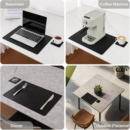 Vinyl Placemats Set of 6, Dual Sided Place Mats