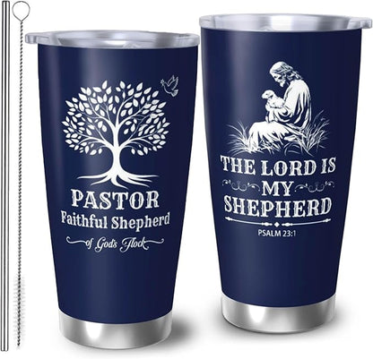 Pastor Gifts for Men, Religious Coffee Mugs, Pastors Christian Tumbler,20oz Coffee Tumbler, Pastor Appreciation Travel Mug