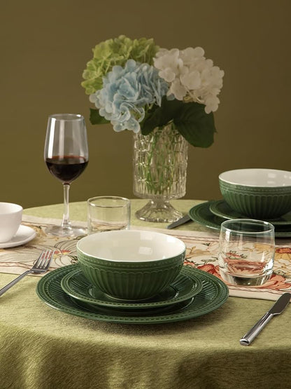 Famiware Ceramic Plates and Bowls Sets, Handmade Dishes Dinnerware