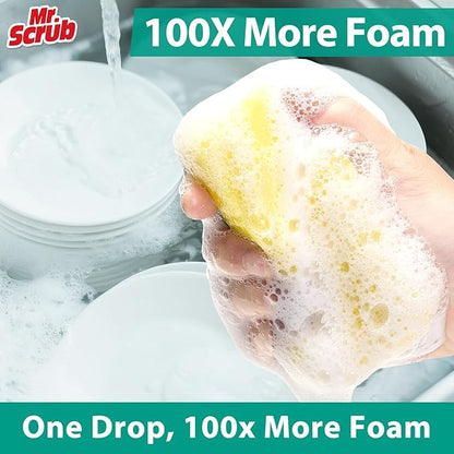Sponges Kitchen Scrub Dish Sponge Scouring Pad, 48 Pack Cleaning Brush Scrubber Supplies for Soap, Dishwashing Dinnerware Sets Pan Pot Towels Cloth Rags Holder Glass Dishwasher Sink Bathroom