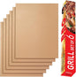 Renook Grill Mats for Outdoor Grill, Set of 6 Copper Grill Mat, Non-Stick and Reusable BBQ Copper Sheets for Gas Grilling Charcoal Electric Barbecue Cooking Accessories, PFOA Free, 15.75 X 13in