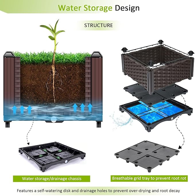 Raised Garden Bed with Legs Planters