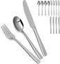 Silverware Set,18/10 Stainless Steel 12Piece Silverware Set with Knives Spoon Forks Set for Home, Kitchen and Restaurant, Mirror Polished& Dishwasher Safe