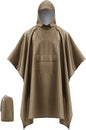 iCreek Hooded Rain Poncho with Pocket Waterproof Lightweight Unisex Raincoat Jacket for Hiking, Camping, Outdoor