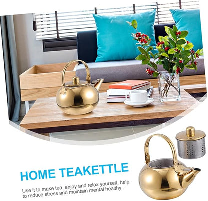 ABOOFAN Stainless Steel Tea Kettle Filter Screen Capacity for Induction Electric and Gas Stoves Practical Teapot for Brewing Loose Leaf and Tea Bags