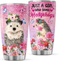CUBICER Hedgehog Stainless Steel Tumblers Coffee Tumbler Gifts For Hedgehog Lovers Women Men On Christmas Day Mug 20 oz Travel Cup Travel Insulated Mugs Decor Kitchen Accessories