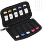ABLAZE Flash Drive Case USB Storage Case, USB Holder Storage Bag with Label, Portable USB Case Electronic Accessories Organizer for USB Thumb Drive (Black)