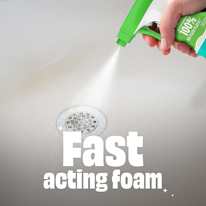 Scrubbing Bubbles Easy Clean Foaming Multipurpose Bleach-Free Bathroom Cleaner, Fast-Acting Foam Cleans Limescale, Dirt and Grime on Showers, Sinks, Toilets, Tiles, Counters, & More, 32oz Spray