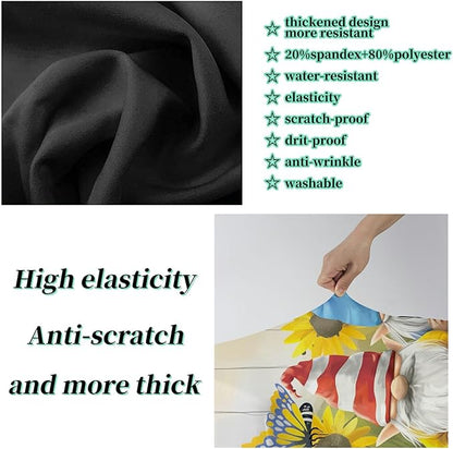 Luggage Cover + Tag, Dwarf Travel Suitcase Protector for 22-24 inch Luggage (M), Dustproof, Anti-Scratch