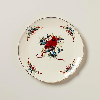 Lenox 853785 Winter Greetings Round Serving Turkey Platter, Christmas Hosting