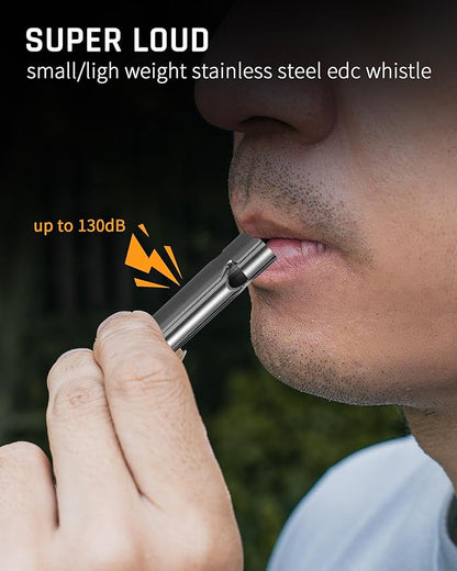 TISUR Loud Emergency Whistles,130db+ Lifeguard Safety Whistle Keychain for Surviva Camping Hiking dog whistle