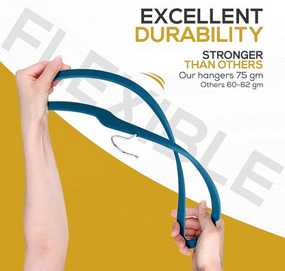 Premium Velvet Hangers 50 Pack Ultra Thin Non Slip Adult Felt Space Saving Slim Suit Hanger for Closet Heavy Duty Coat Pants Jackets Dress Hangers 360° Swivel Hook Hold Upto 10 lbs Blue