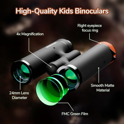 Science Can Binoculars for Kids & Beginners - 3 in 1 Portable Telescope with Adjustable Tripod & Phone Support,16X Magnification for Outdoor Exploration, Science Kit for Boys Girls 6-12 Years Old