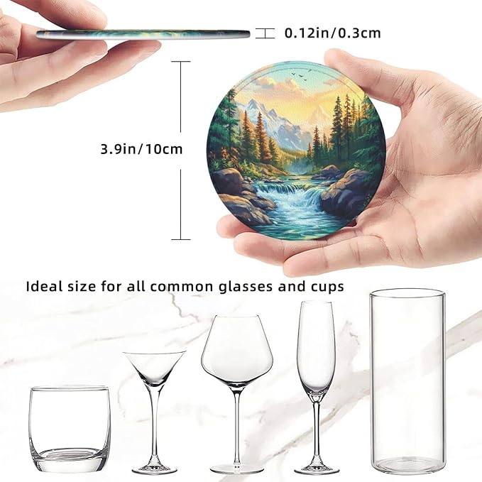 Mountains Nature Scenery Coasters