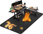 76 ×48 inches Under Grill Mat for Outdoor Grill/ Fireproof Grill Pad for Fire Pit, Double-Sided Indoor Fireplace Mat Fire Pit Mat, Oil-Proof Waterproof BBQ Mat Pads Protector for Deck Patio Gas Grills