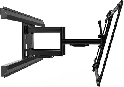 Kanto PMX680 Full Motion Pro Series Mount for 39" to 80" TVs | Adjustable Positioning | Integrated Cable Management | Toolless Tilt | Black