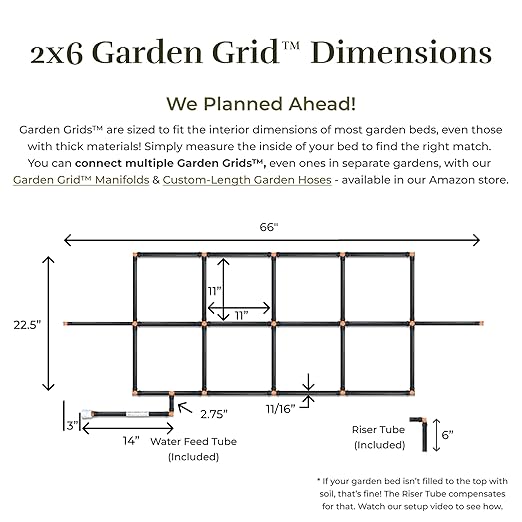 Garden Grid Watering System | Raised Garden Bed Drip Irrigation System – But