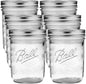 Ball Wide Mouth Glass Mason Jars with Lids and Bands, Used for Canning, Pickling, Juice, Jam, Jelly, Pint Size 16 Ounce (Pack of 6)