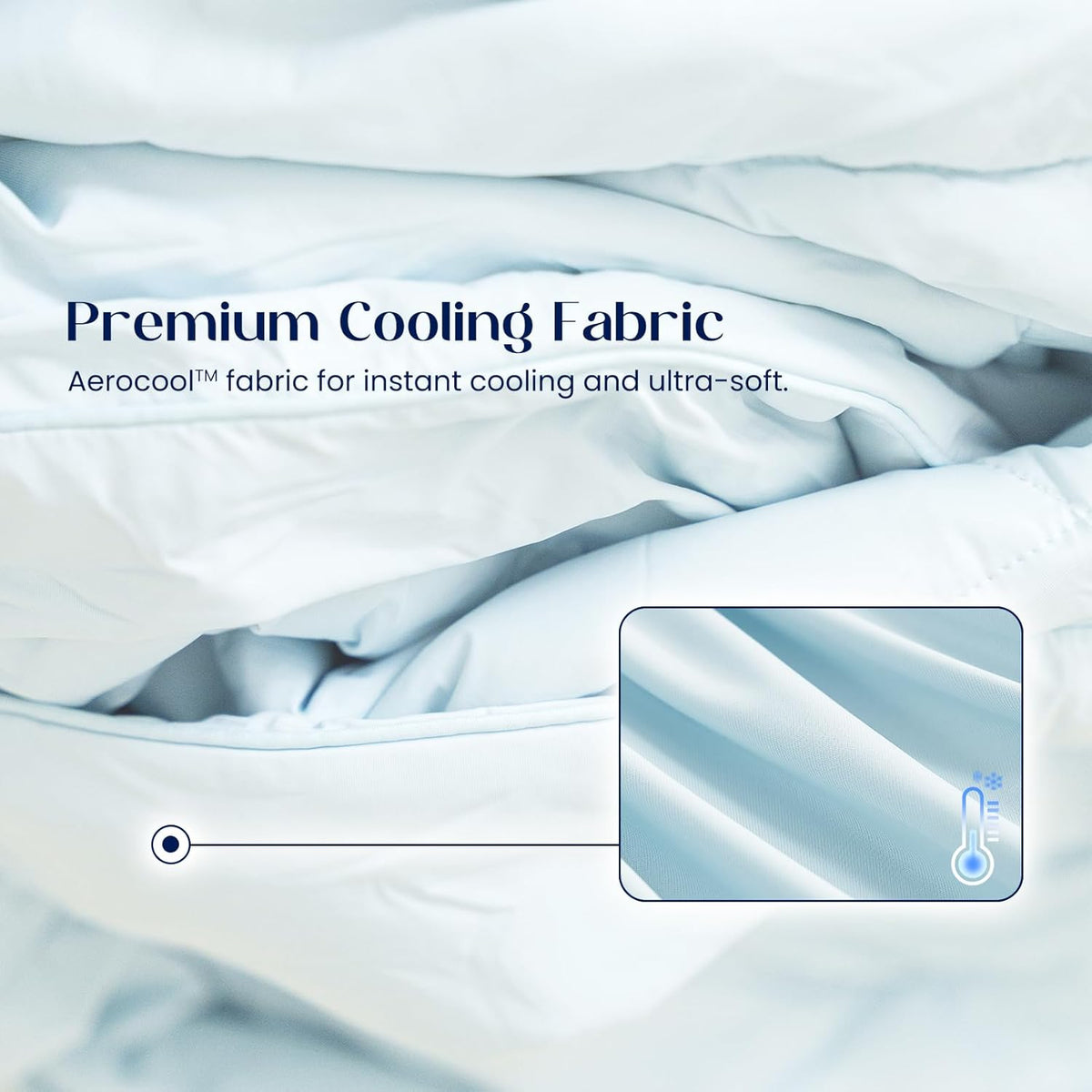 Dream Valley® Outlast® Deepsleep Cooling Comforter, Twin Size, NASA-Grade Space Technology Cooling Blanket for Hot Sleepers Night Sweats, Q-Max > 0.45 Aerocool™ Breathable, Cool Grey, 68"x90"